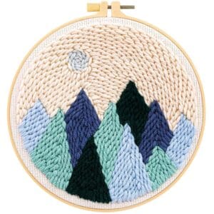 Zestaw do haftowania wyszywania Punch Needle #3 tamborek igła włóczka kanwa