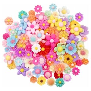 Zawieszki kwiatki z żywicy epoksydowej charmsy do biżuterii 100 szt.