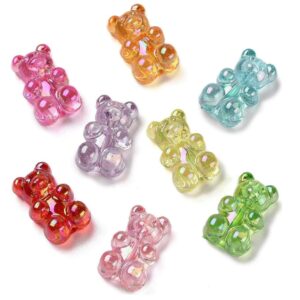 Akrylowe koraliki misie do robienia biżuterii 50 szt.