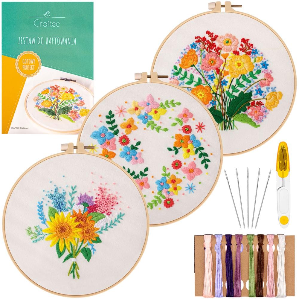 Zestaw do haftowania, wyszywania z gotowymi wzorami 3 szt. #2