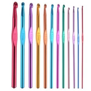 Szydełka, zestaw szydełek 12 szt. 2-8 mm aluminiowe