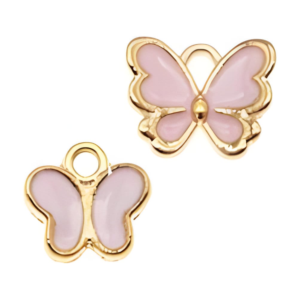 Charmsy metalowe różowe do biżuterii 30 szt. - obrazek 3