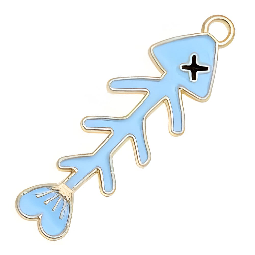 Charmsy metalowe niebieskie do biżuterii 30 szt. - obrazek 3