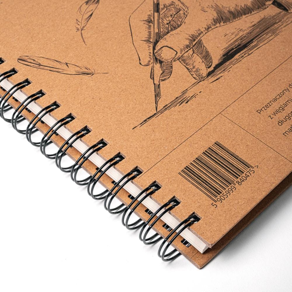 Szkicownik A4 w twardej oprawie 60 arkuszy 160 g na spirali - obrazek 2