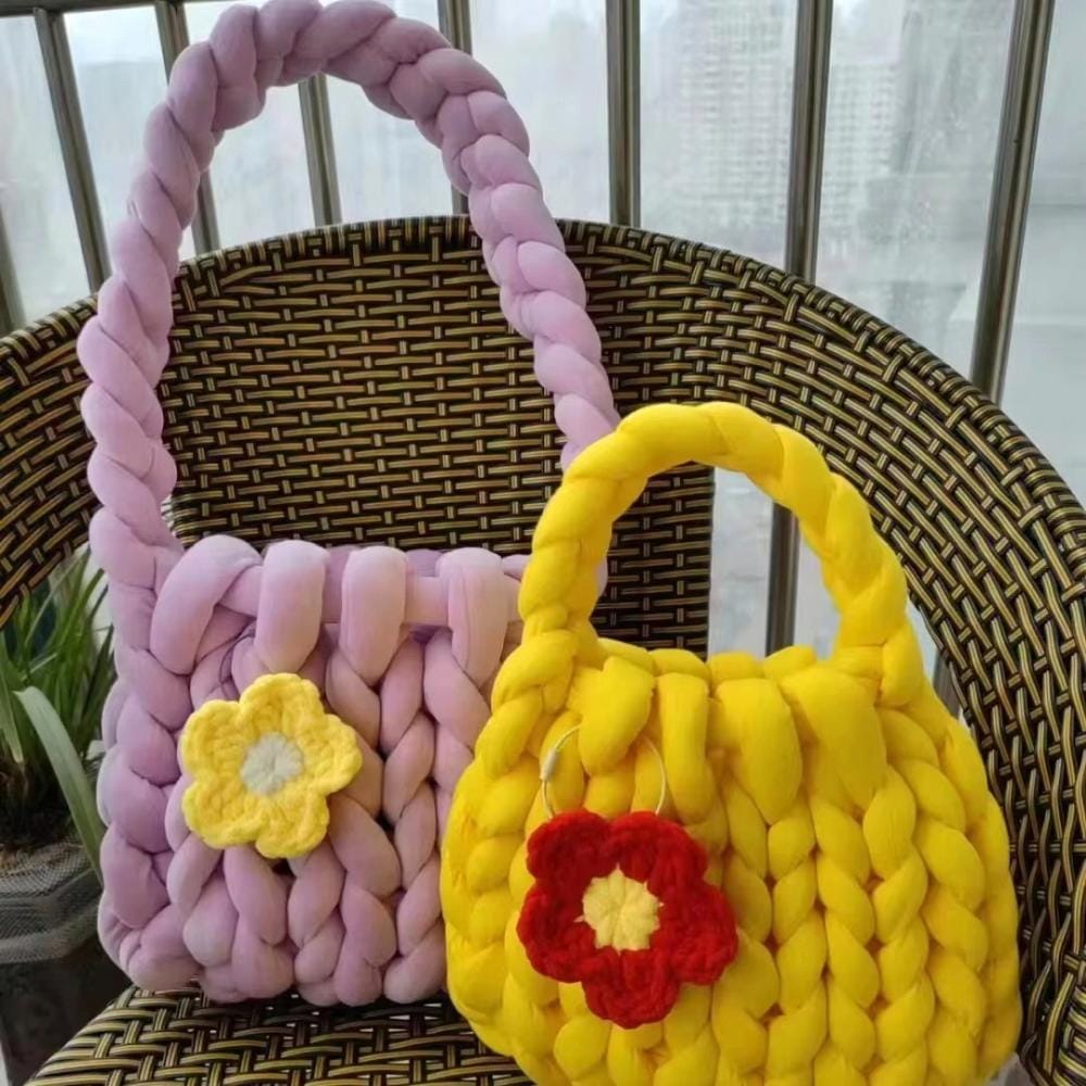 Włóczka Tube do szydełkowania, wyplatania 20 mm zielona #11 - obrazek 6