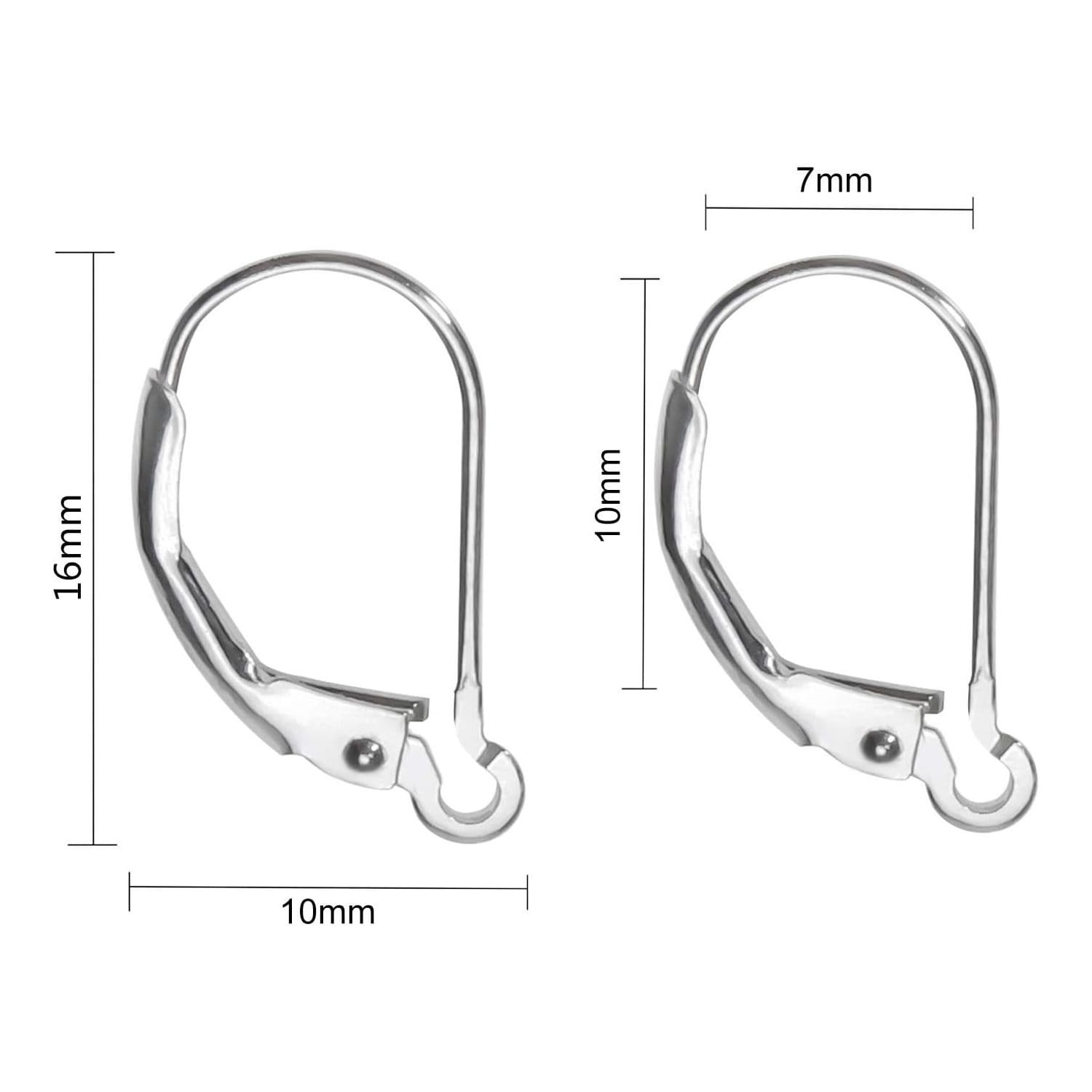Bigle angielskie srebro 925 zapięcia do kolczyków 8 szt. - obrazek 2