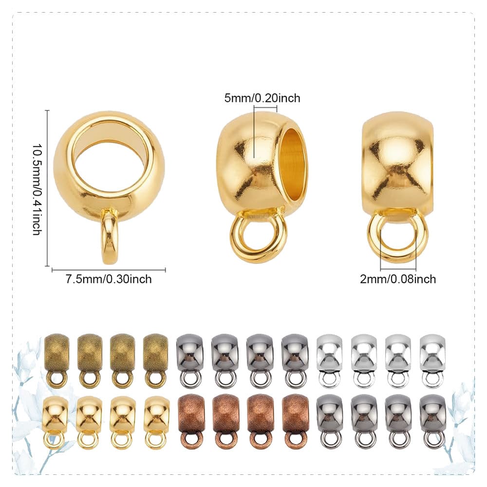 Przekładki tulejki do ozdób i zawieszek zestaw 150 szt. - obrazek 2