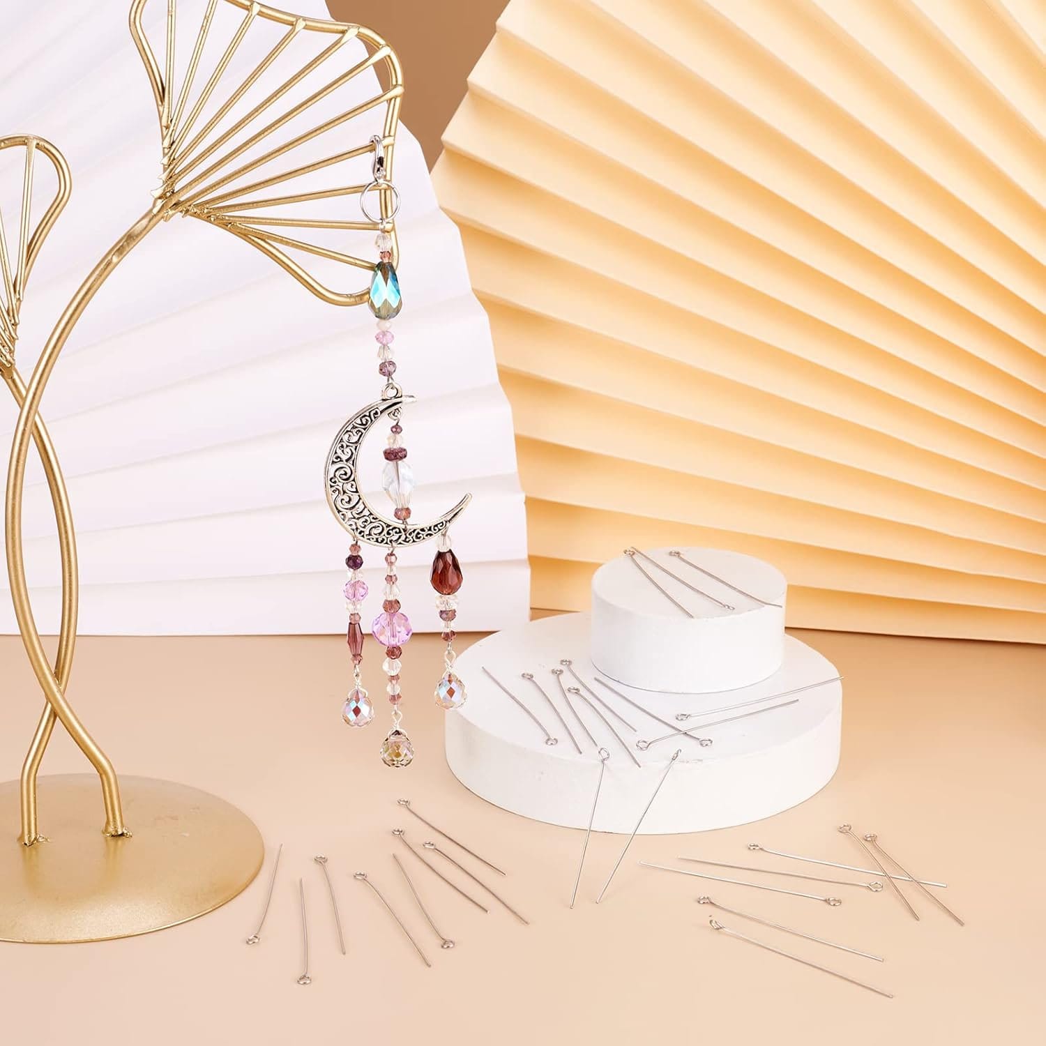 Szpilki jubilerskie z oczkiem stal nierdzewna 50 mm 100 szt. - obrazek 4