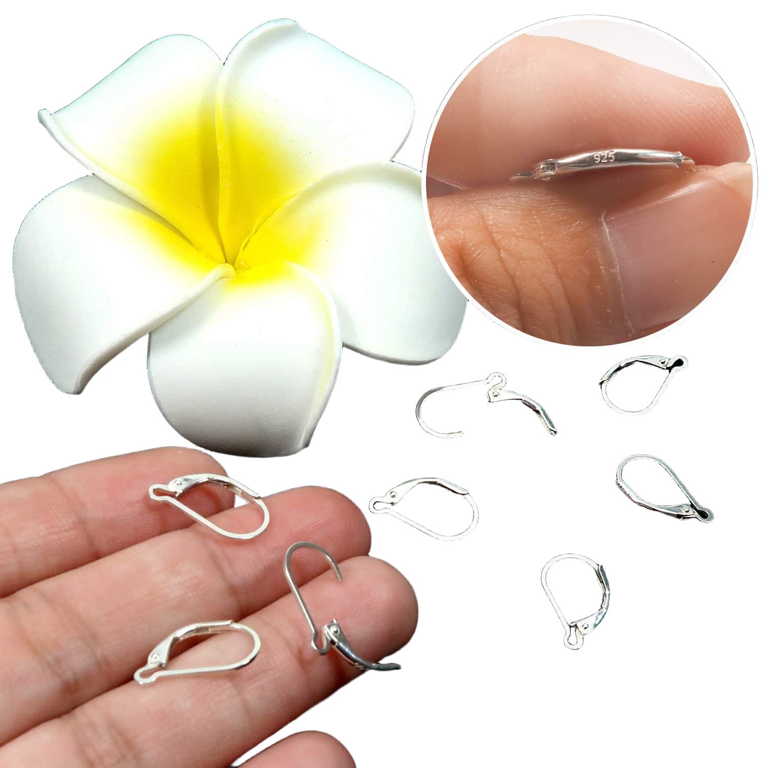 Bigle angielskie srebro 925 zapięcia do kolczyków 8 szt. - obrazek 3