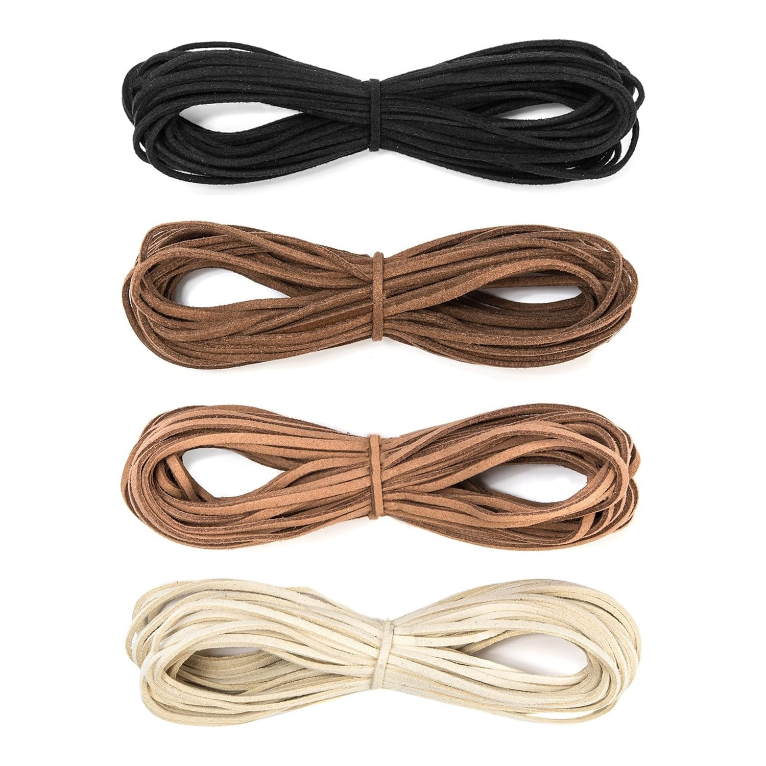 Zestaw 4 rzemyków jubilerskich zamszowych z ekoskóry 2 mm 4x9 m - obrazek 2