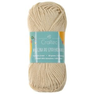 Włóczka Blend do szydełkowania 2 mm beżowa #35