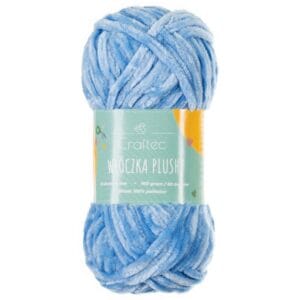 Włóczka Plush do szydełkowania 6 mm niebieska #12