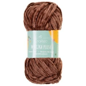 Włóczka Plush do szydełkowania 6 mm brązowa #20