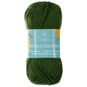 Włóczka Blend do szydełkowania 2 mm ciemnozielona #26