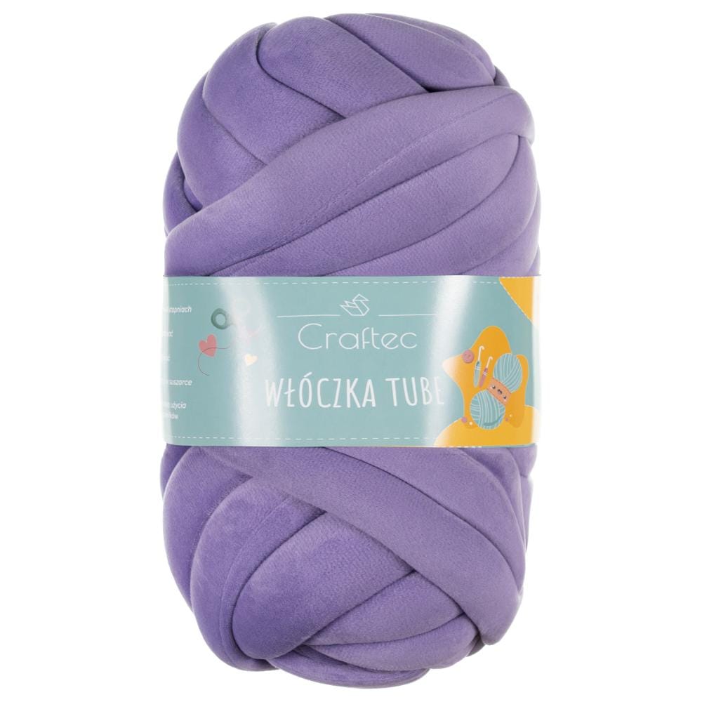 Włóczka Tube do szydełkowania, wyplatania 20 mm fioletowa #10