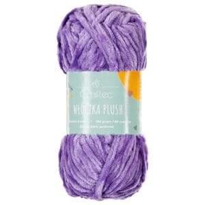 Włóczka Plush do szydełkowania 6 mm fioletowa #13