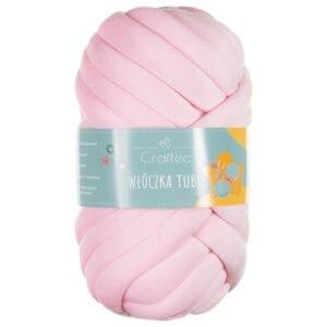 Włóczka Tube do szydełkowania, wyplatania 20 mm różowa #5