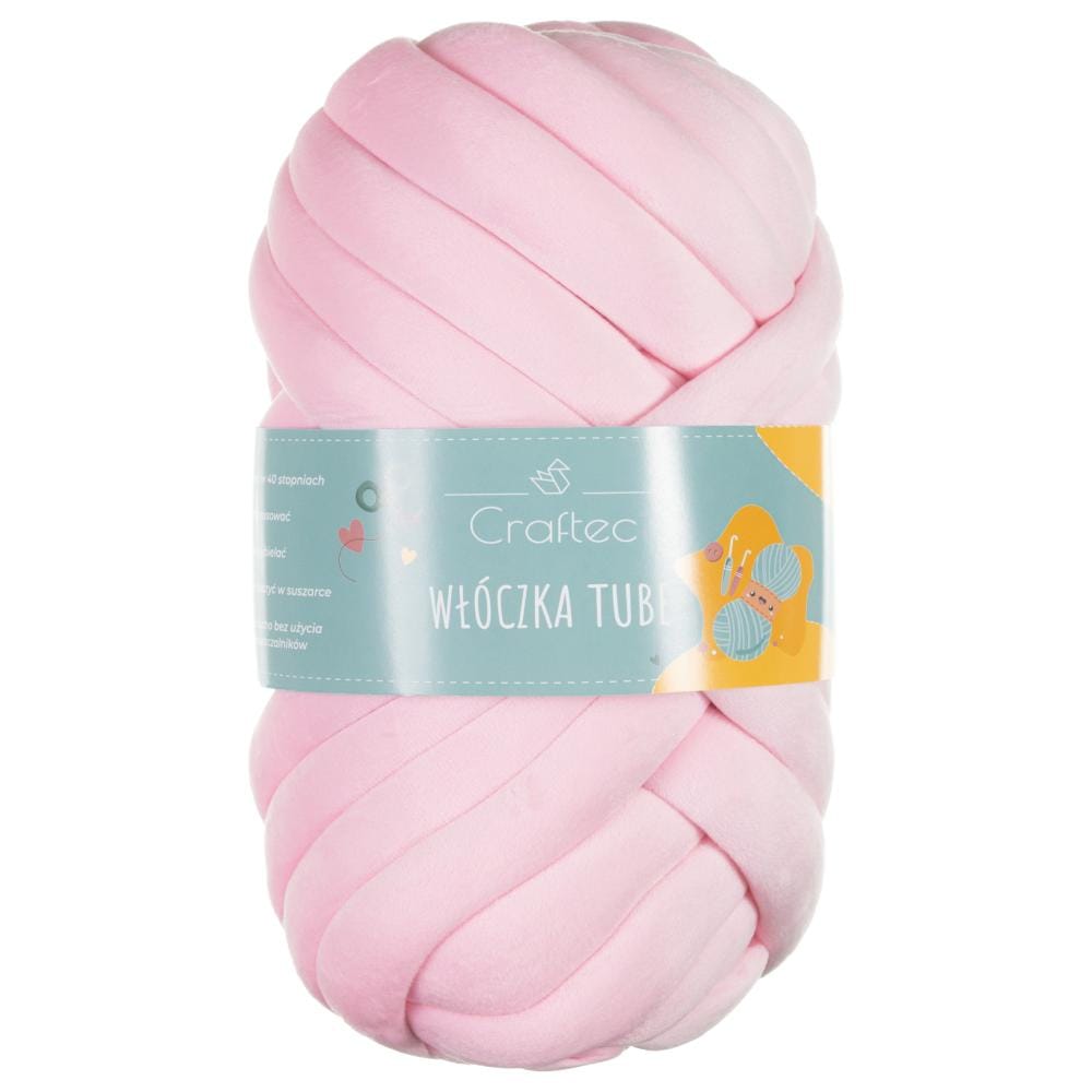 Włóczka Tube do szydełkowania, wyplatania 20 mm różowa #5