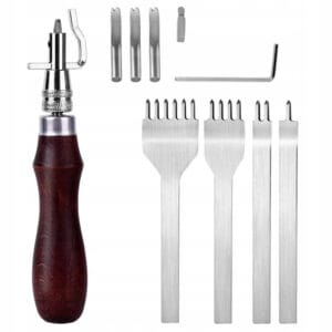 Zestaw narzędzi kaletniczych perforatory dziurkacz groover