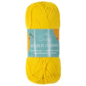 Włóczka Blend do szydełkowania 2 mm żółta #12