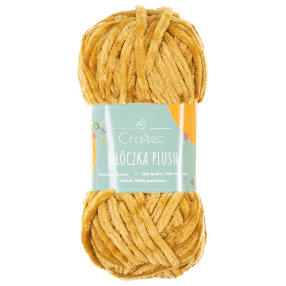 Włóczka Plush do szydełkowania 6 mm żółty imbirowy #27