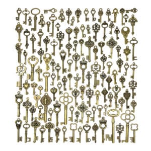 Charmsy metalowe klucze do biżuterii 125 szt.
