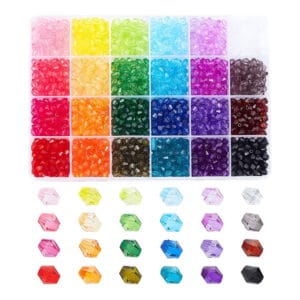 Zestaw koralików akrylowych bicone do biżuterii 2160 szt.