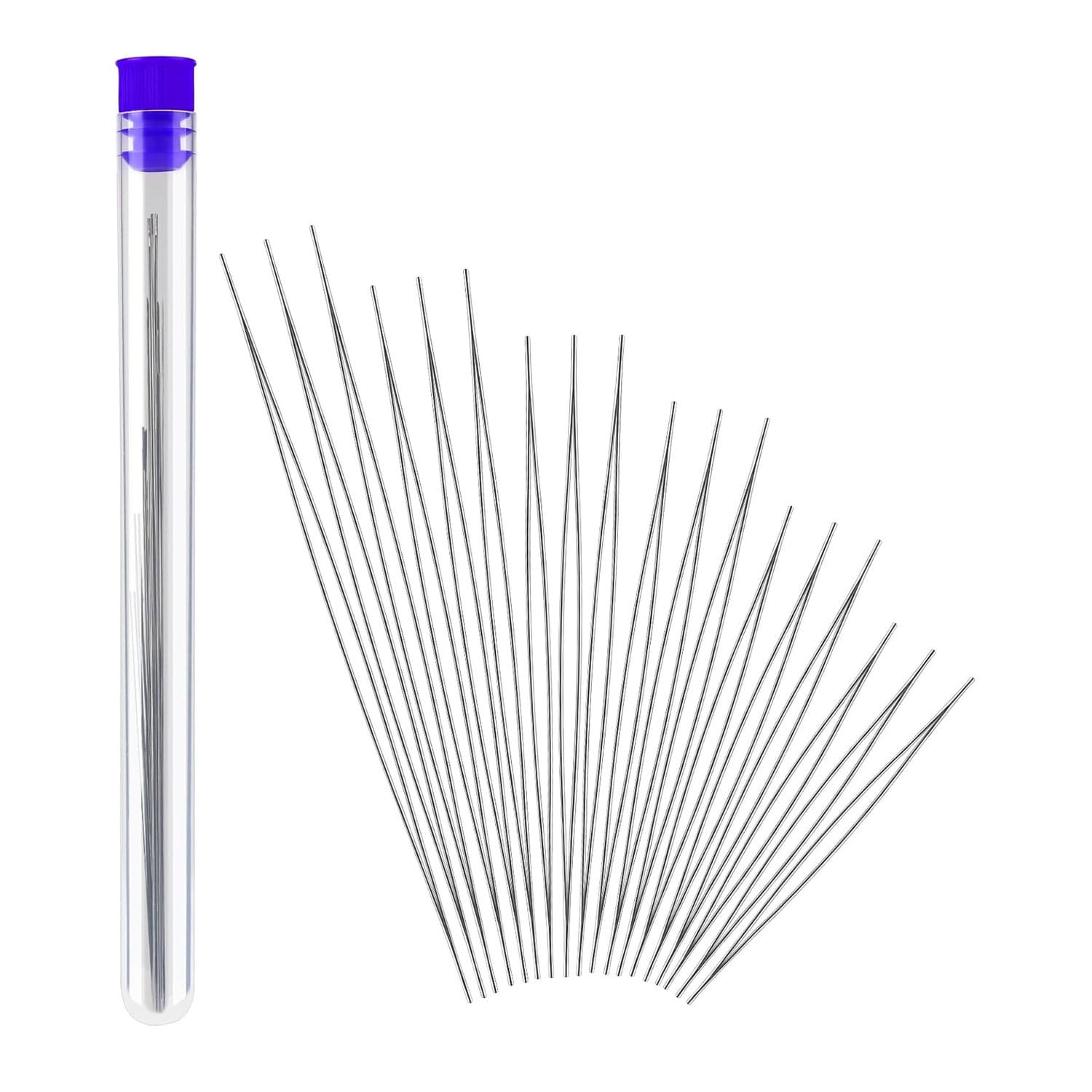 Zestaw 18 igieł do nawlekania koralików z dużym otworem