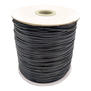 Sznurek woskowany poliestrowy czarny 15 mm 150 m