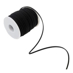 Sznurek zamszowy z ekoskóry czarny 45 m