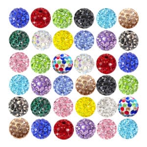 Koraliki z glinki polimerowej brokatowe 10 mm 100 szt.