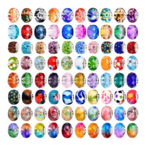 Koraliki europejskie akrylowe mix kolorów 11-14 mm 120 szt.