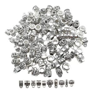 Srebrne przekładki zawieszki dystansowe do biżuterii 100 szt.