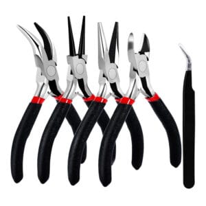 Zestaw narzędzi jubilerskich cążki szczypce pęseta