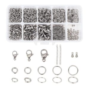 Zestaw elementów jubilerskich oczka zapięcia przedłużki końcówki 830 szt.