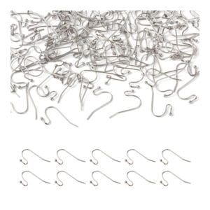 Bigle haczyki z kulką srebrne 100 szt.