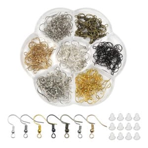 Bigle posrebrzane z kulką i sprężynką zatyczki do kolczyków 140 szt.