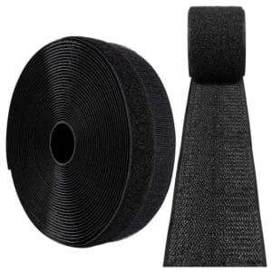 Rzep taśma z klejem samoprzylepnym mocna czarna rolka 20 mm 5 m