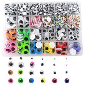 Oczka do maskotek pluszaków ruchome naklejane 4-18 mm 1680 szt.