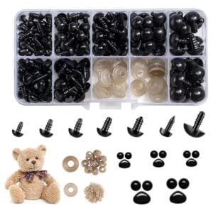 Oczka oczy noski do pluszaków zaciskowe 6-12 mm 135 szt.