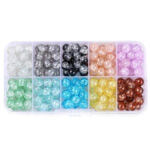 Zestaw szklanych koralików do bransoletek Frozen 8 mm 200 szt.