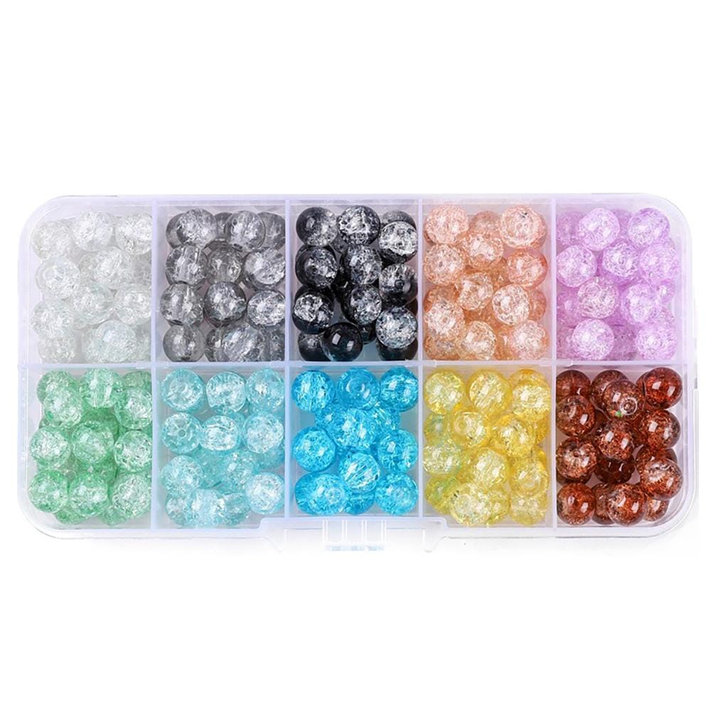 Zestaw szklanych koralików do bransoletek Frozen 8 mm 200 szt.