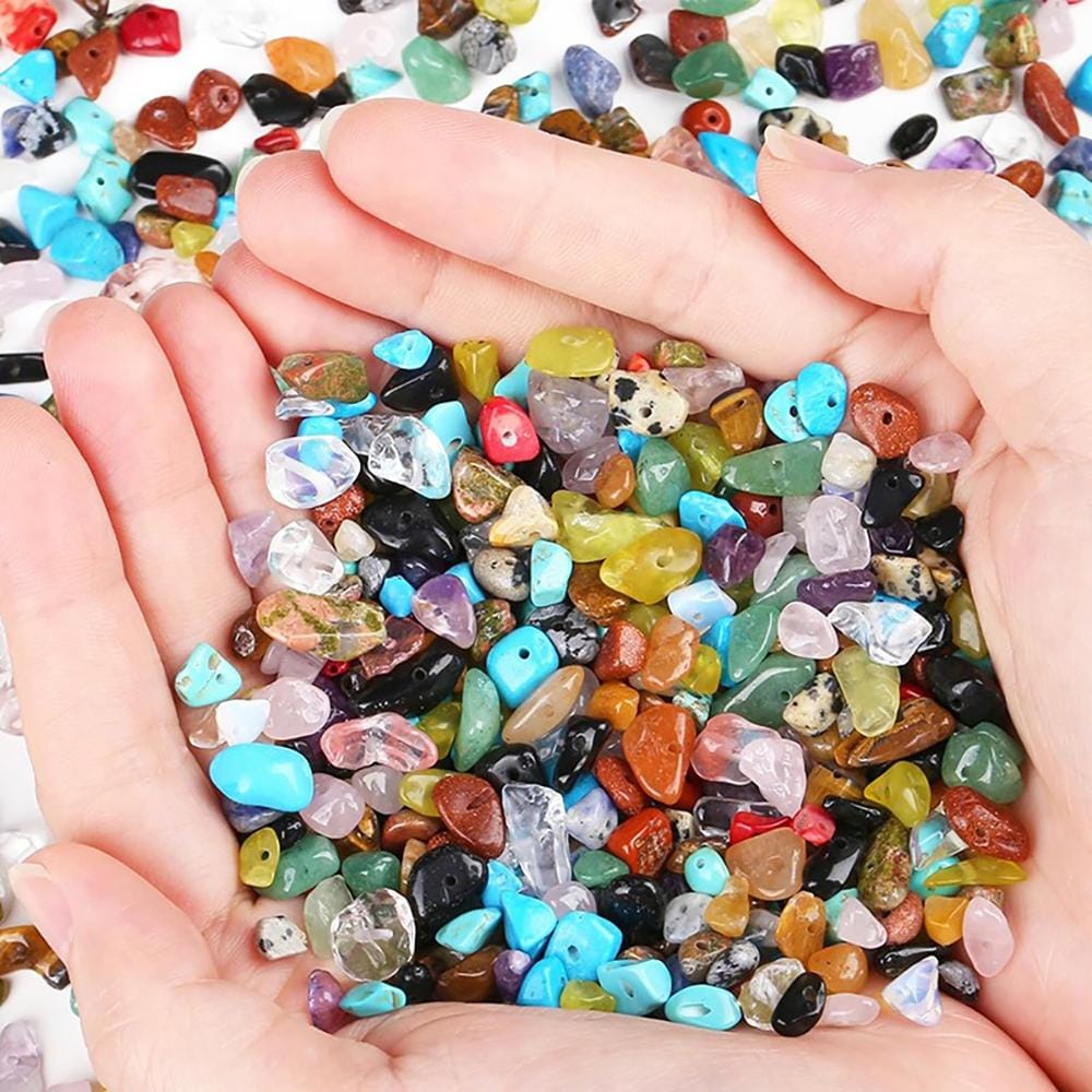 Zestaw koralików z naturalnych kamieni do robienia biżuterii 5-8 mm 200 szt. - obrazek 3