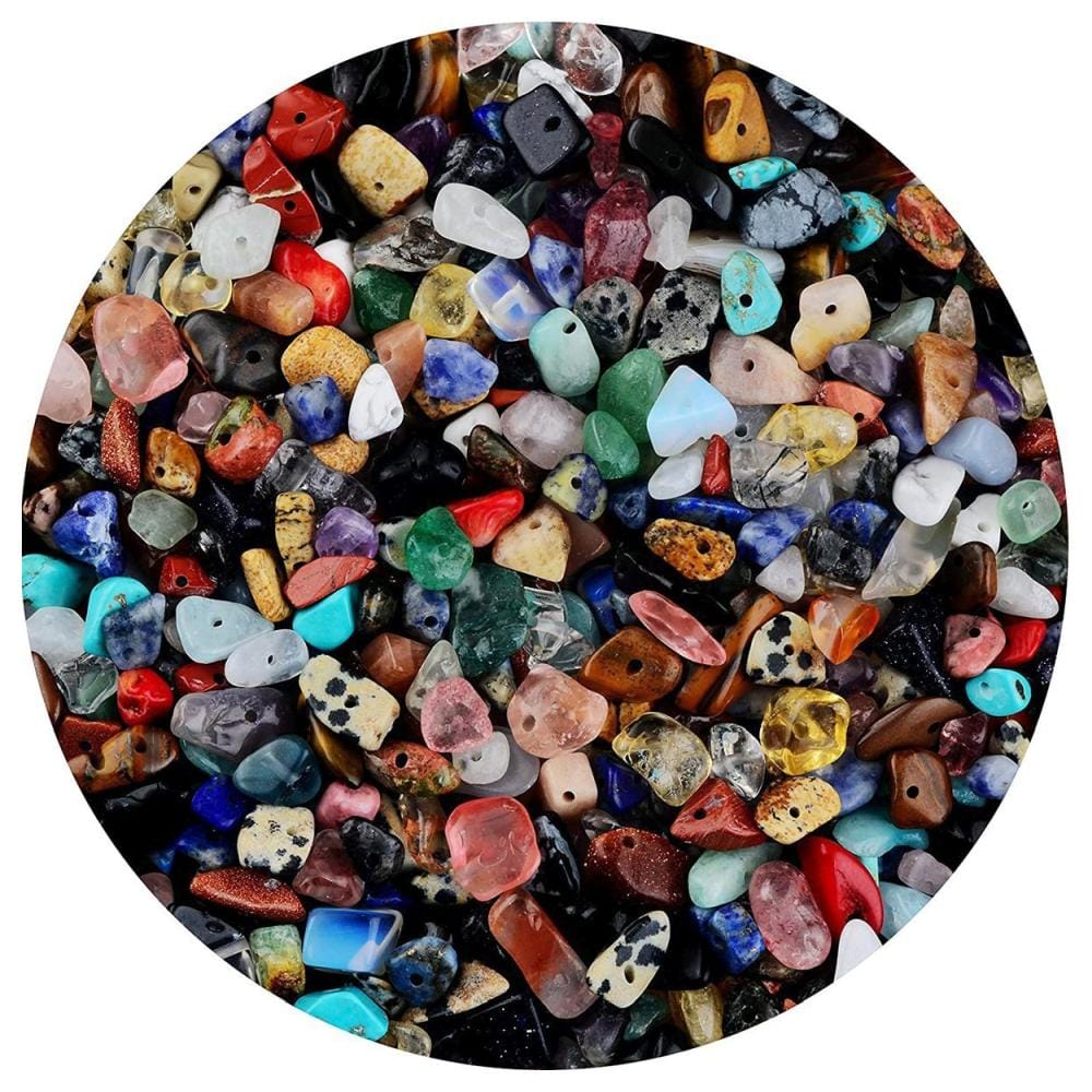 Zestaw koralików z naturalnych kamieni do robienia biżuterii 5-8 mm 200 szt.