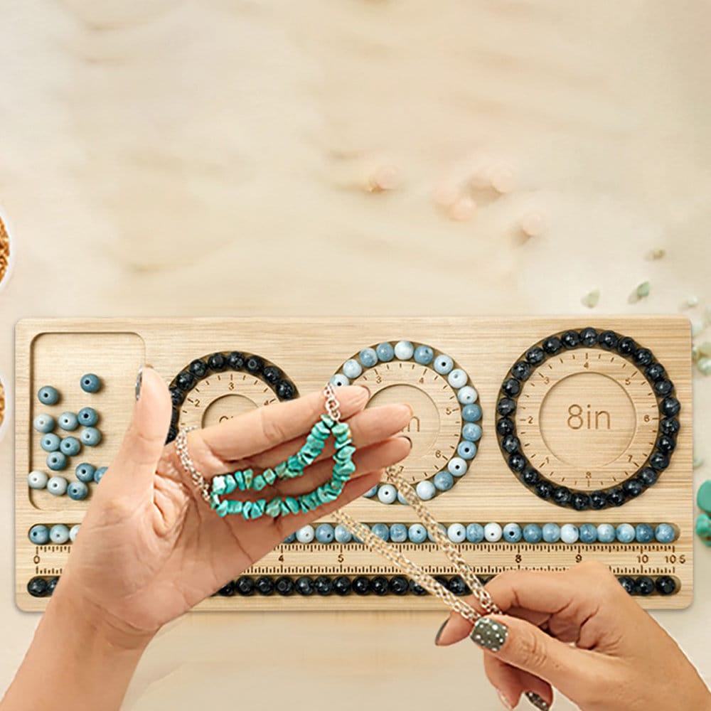 Organizer bambusowy do nawlekania biżuterii 29 × 12,5 cm - obrazek 4