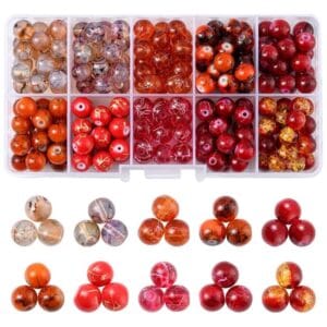 Zestaw szklanych koralików do bransoletek naszyjników 8 mm 200 szt.