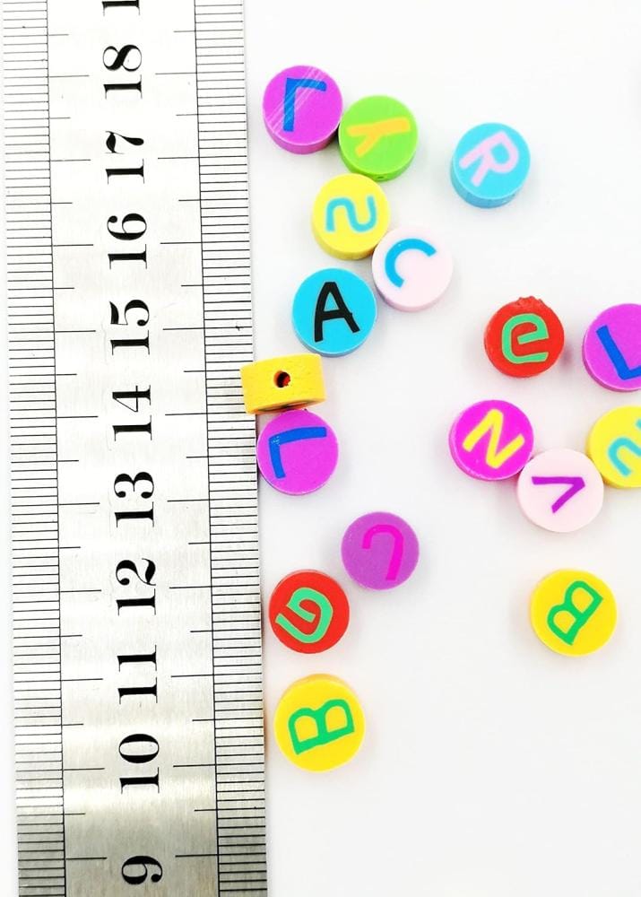 Koraliki literki z gliny polimerowej do biżuterii 100 szt. - obrazek 4