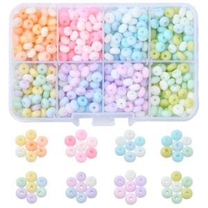 Szklane koraliki do robienia biżuterii Frosted 6 mm 840 szt.