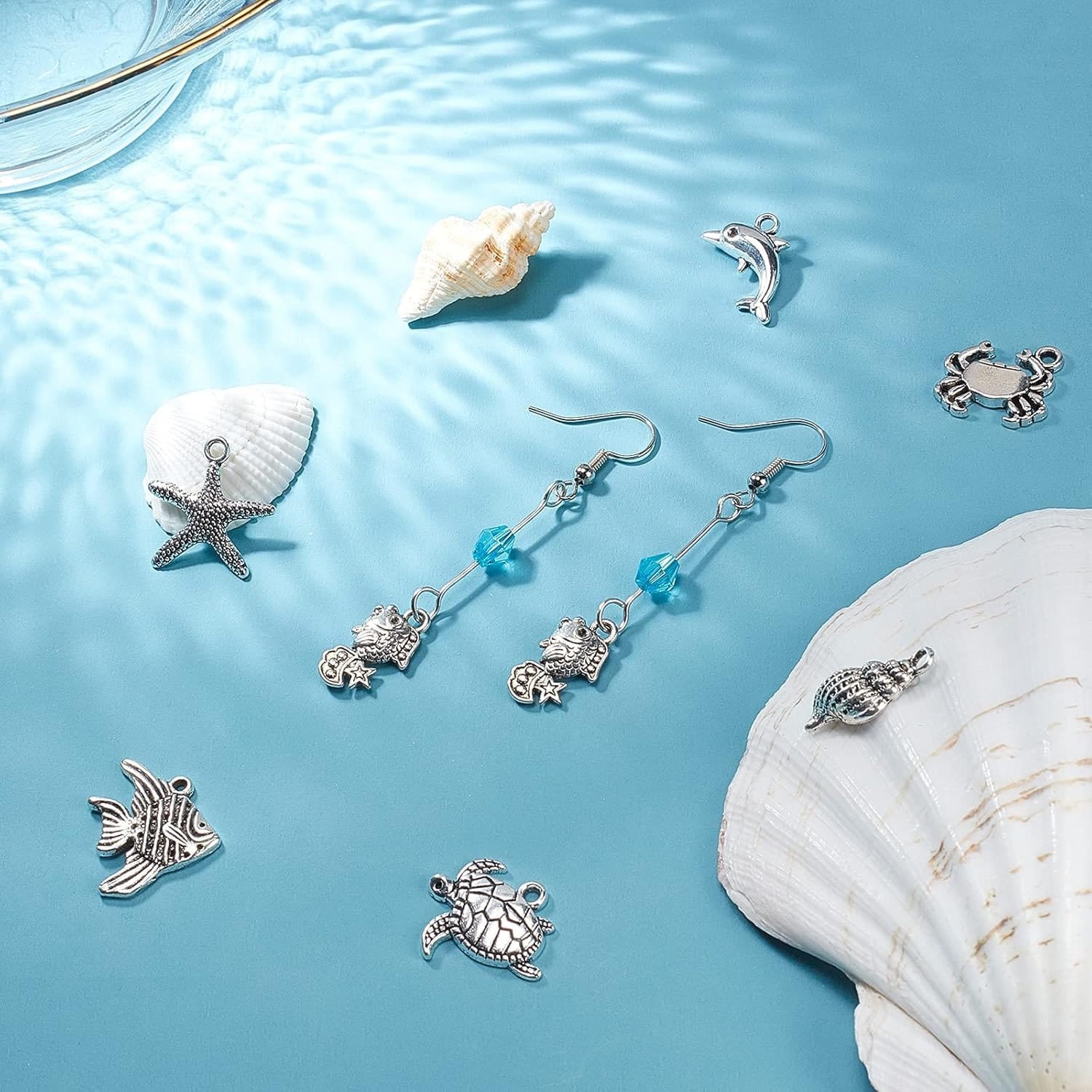 Charmsy zawieszki morskie srebrne 90 szt. - obrazek 4