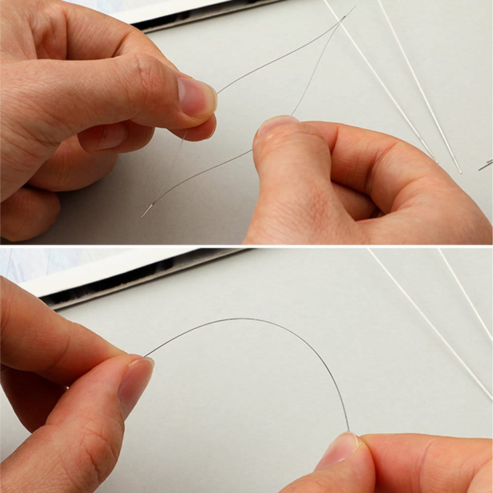 Zestaw 18 igieł do nawlekania koralików z dużym otworem - obrazek 3